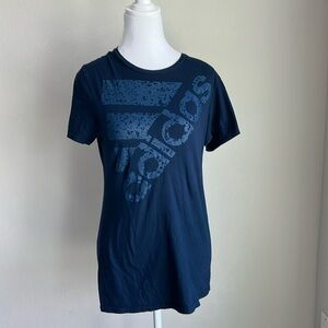 Adidas women’s navy short sleeve teeshirt
